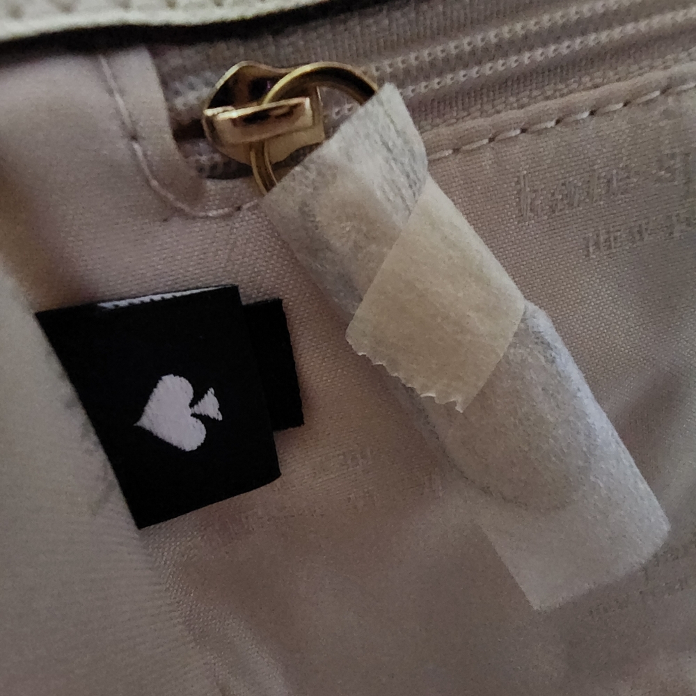 Kate Spade Madison Strawberry Vine Printed Saffiano Saddle Bag, Cream - Picture 9 of 12